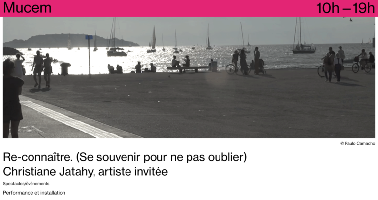 Re-connaître. (Se souvenir pour ne pas oublier) – spectacle