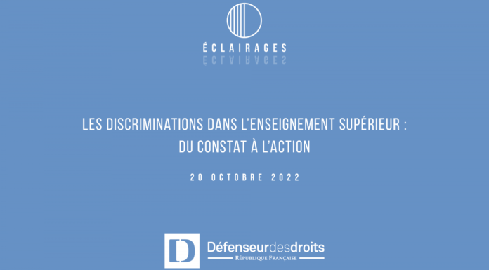 Rapport – DISCRIMINATIONS DANS L’ENSEIGNEMENT SUPÉRIEUR, DU CONSTAT À L’ACTION