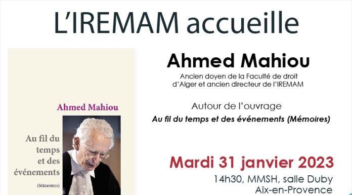 L’Iremam accueille Ahmed Mahiou