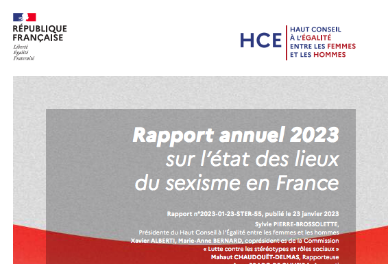Rapport annuel 2023 sur l’état des lieux du sexisme en France