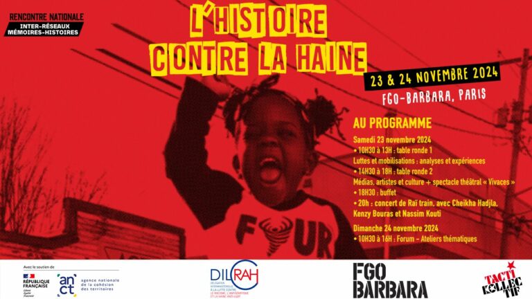 RENCONTRE NATIONALE – L’HISTOIRE CONTRE LA HAINE !