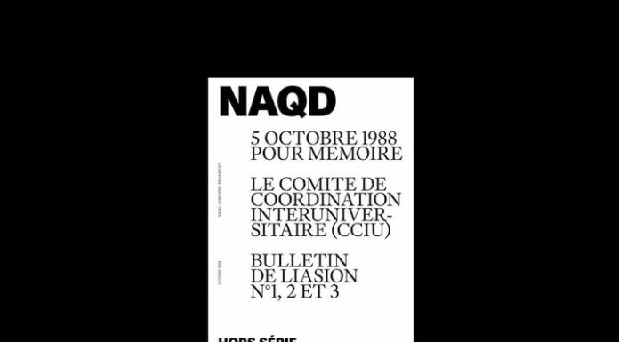 Revue – Naqd – 5 octobre 1988 pour mémoire